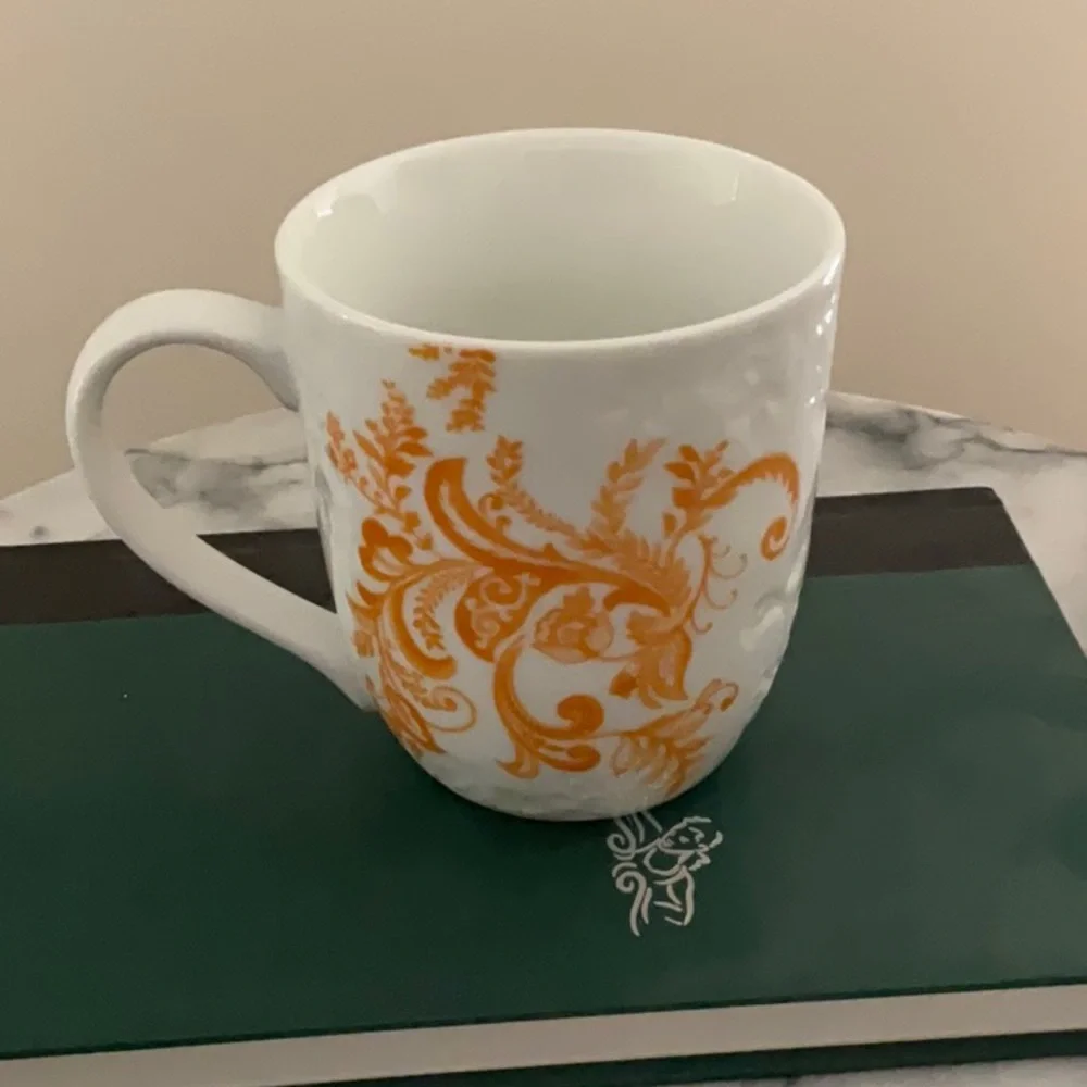 Pier 1 Imports Porcelain Mug, Letter K initial, 12 oz